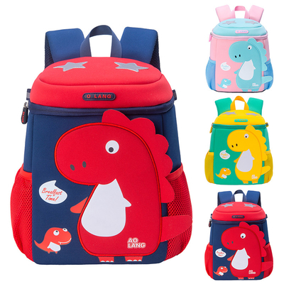 Trouxa bonito dos desenhos animados de Mochila do jardim de infância do dinossauro da criança 3D para meninas dos meninos