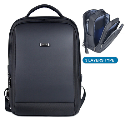 mochila impermeável exterior do portátil dos homens de USB da trouxa do portátil do negócio 18inch