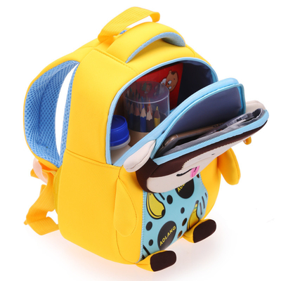 Dos desenhos animados bonitos impermeáveis do neopreno 3D da trouxa das crianças do macaco anti Schoolbags perdidos 2 tamanhos