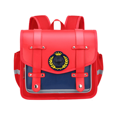 Trouxa de nylon na moda da escola do couro envernizado para os meninos 6-12Y