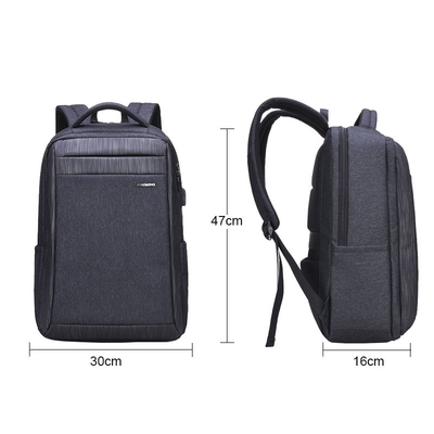 Trouxas da faculdade dos homens do portátil roubo Daypacks de USB de 15,6 polegadas anti