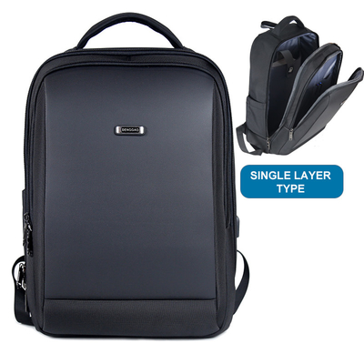 mochila impermeável exterior do portátil dos homens de USB da trouxa do portátil do negócio 18inch