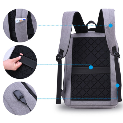 Ladrão impermeável de carregamento Back Pack do saco 15.6Inch do curso de USB do portátil anti