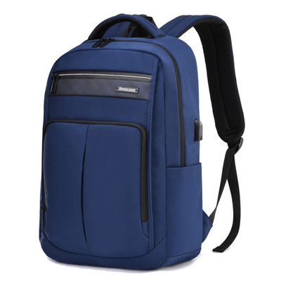 trouxa USB do portátil do negócio 15.6inch que carrega o saco de couro preto do portátil