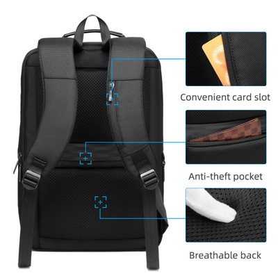 Trouxa ocasional do negócio do curso dos homens de carregamento de USB da trouxa do portátil do negócio do FCS