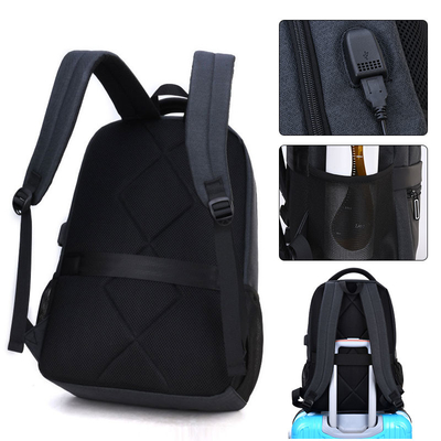Sacos de escola de nylon impermeáveis de carregamento externos do portátil dos homens da trouxa de USB