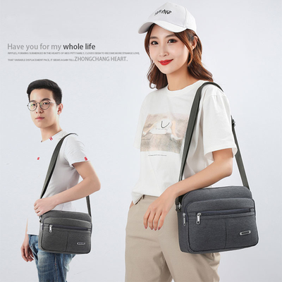 Mensageiro ocasional Bag Solid Buckle MultiPocket do ombro da lona