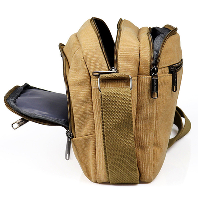 Mala a tiracolo contínua de Bag Casual Portable do mensageiro da lona do vintage da curvatura