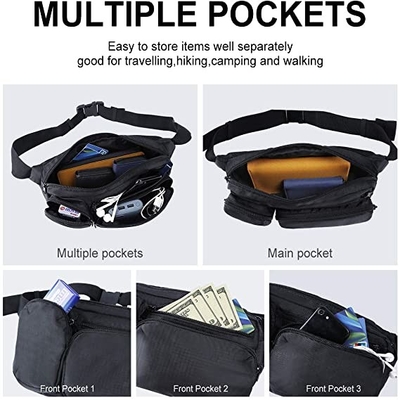 Caminhada de Fanny Pack Multiple Pockets For da forma da grande capacidade
