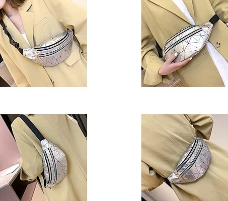 O plutônio cobre os bolsos do fecho de correr do bloco 3 de Bum Waist Bag Festival Fanny impermeáveis