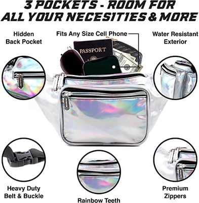 Meio pequeno das crianças dos homens das mulheres de Bum Bag Waist Pack For do entusiasmo do plutônio grande