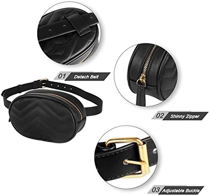 Transversal - saco impermeável de couro da correia do plutônio de Fanny Pack da forma do corpo