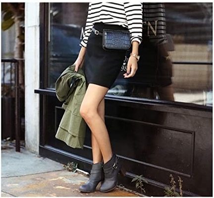 Cruz pequena do crocodilo - corpo Fanny Pack Pu Leather Purses com bolsos do telefone celular