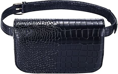 Cruz pequena do crocodilo - corpo Fanny Pack Pu Leather Purses com bolsos do telefone celular