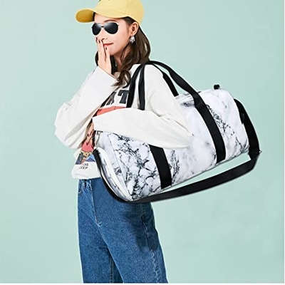 O Marble White ostenta sacos de Duffle para as mulheres 800g ocasional dos homens