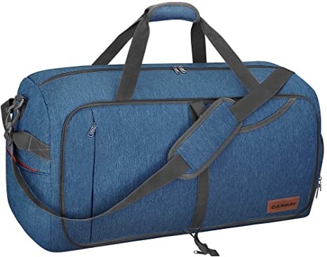 saco dobrável do Weekender do Duffel do curso 65l para o rasgo impermeável das mulheres dos homens resistente