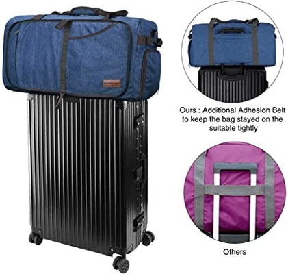saco dobrável do Weekender do Duffel do curso 65l para o rasgo impermeável das mulheres dos homens resistente