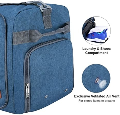 saco dobrável do Weekender do Duffel do curso 65l para o rasgo impermeável das mulheres dos homens resistente