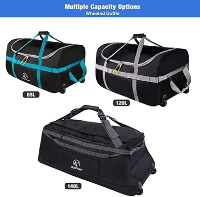 Saco de Duffle dobrável com rodas 85l 120l 140l 1680d Oxford dobrável