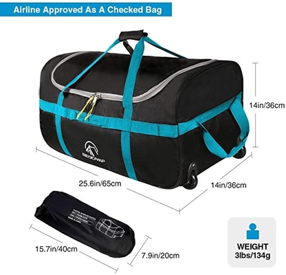 Saco de Duffle dobrável com rodas 85l 120l 140l 1680d Oxford dobrável