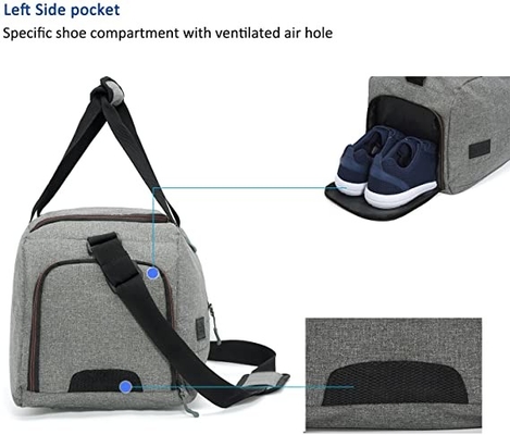 À prova de água dos sacos de Duffle dos esportes do Weekender com compartimento da sapata