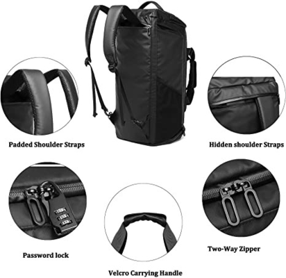 Saco durante a noite do Weekender impermeável do curso dos sacos de Duffle dos esportes com compartimento da sapata