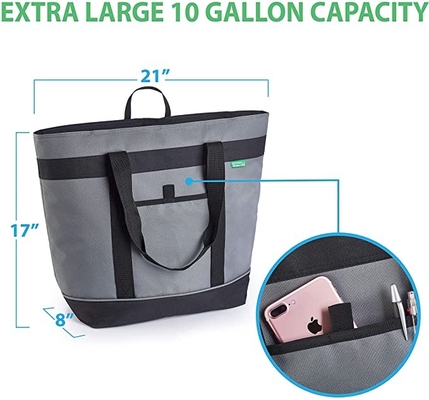 O delicado térmico de Gray Insulated Cooler Bag HD tomou partido refrigerador isolado