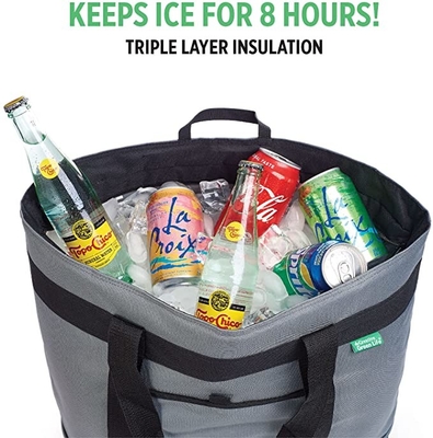 O delicado térmico de Gray Insulated Cooler Bag HD tomou partido refrigerador isolado