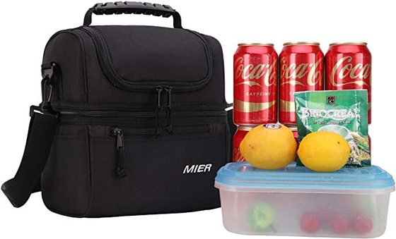 O refrigerador isolado dupla camada ensaca o totalizador tomado partido macio portátil dos refrigeradores do almoço adulto