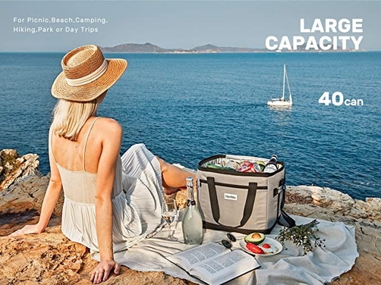 O refrigerador isolado dobrável Leakproof ensaca a lancheira para o assado de acampamento do piquenique