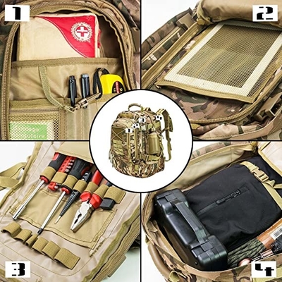 Material de acampamento militar tático expansível de Oxford da trouxa 60l