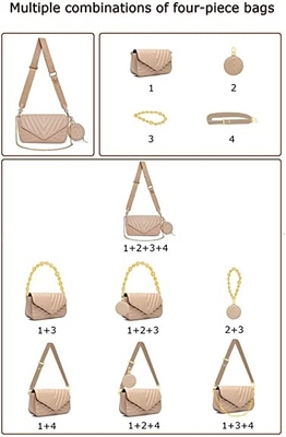 Saco à moda de Small Quilted Crossbody do desenhista para mulheres