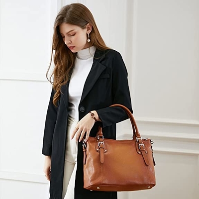 Cruz de couro genuína da bolsa das mulheres do ODM - punho superior Tote Bag da sacola do corpo
