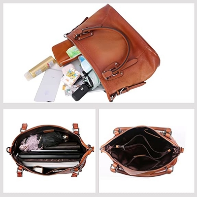 Cruz de couro genuína da bolsa das mulheres do ODM - punho superior Tote Bag da sacola do corpo