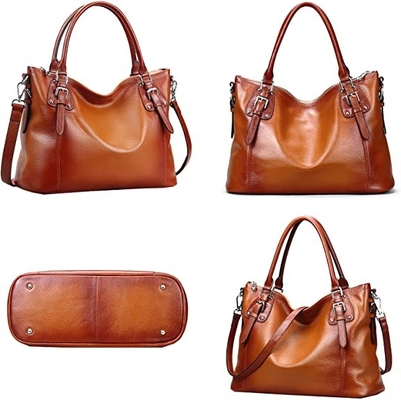Cruz de couro genuína da bolsa das mulheres do ODM - punho superior Tote Bag da sacola do corpo