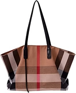 As senhoras espaçosas luxuosas da grande capacidade da bolsa das mulheres da lona cruzam - a bolsa do corpo